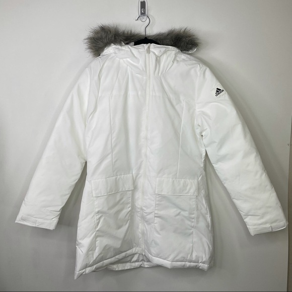 New Adidas Outdoor Xploric Women's Faux Fur Hooded Parka CY8607 - Picture 2 of 10